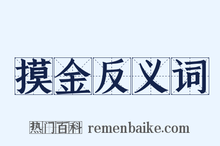 摸金反义词是什么意思的图片